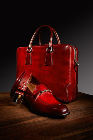 Oxblood Designer Briefcase